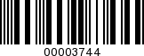 Barcode Image 00003744