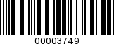 Barcode Image 00003749