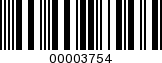 Barcode Image 00003754