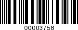 Barcode Image 00003758