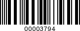Barcode Image 00003794