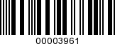 Barcode Image 00003961
