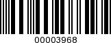 Barcode Image 00003968
