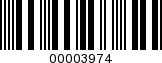Barcode Image 00003974