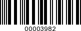Barcode Image 00003982