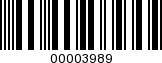 Barcode Image 00003989