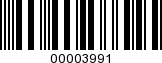 Barcode Image 00003991