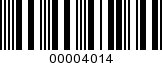 Barcode Image 00004014