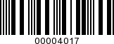 Barcode Image 00004017