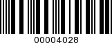 Barcode Image 00004028