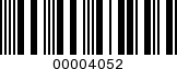 Barcode Image 00004052