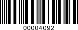 Barcode Image 00004092