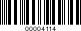 Barcode Image 00004114