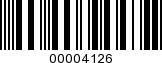 Barcode Image 00004126