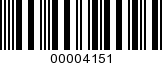 Barcode Image 00004151