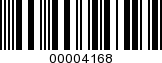 Barcode Image 00004168