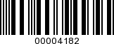 Barcode Image 00004182
