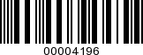 Barcode Image 00004196