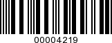 Barcode Image 00004219