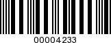 Barcode Image 00004233