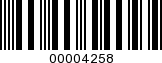 Barcode Image 00004258