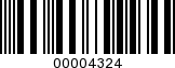 Barcode Image 00004324