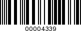 Barcode Image 00004339