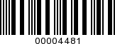 Barcode Image 00004481