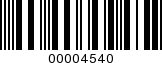 Barcode Image 00004540