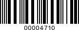 Barcode Image 00004710