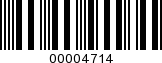 Barcode Image 00004714
