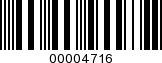 Barcode Image 00004716