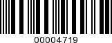 Barcode Image 00004719