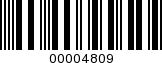 Barcode Image 00004809