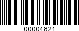 Barcode Image 00004821