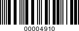Barcode Image 00004910