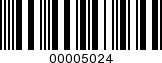 Barcode Image 00005024