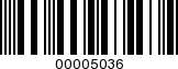 Barcode Image 00005036