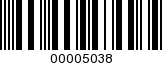 Barcode Image 00005038
