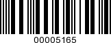 Barcode Image 00005165