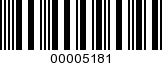 Barcode Image 00005181