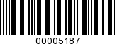 Barcode Image 00005187