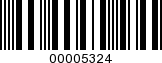 Barcode Image 00005324
