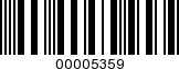 Barcode Image 00005359