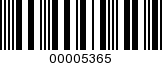 Barcode Image 00005365