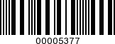 Barcode Image 00005377