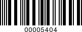 Barcode Image 00005404