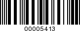 Barcode Image 00005413