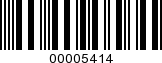 Barcode Image 00005414
