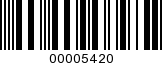 Barcode Image 00005420